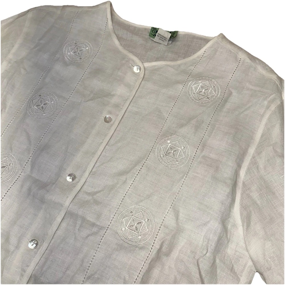 Vintage 80's Banana Republic‎ Safari & Travel Clothing Linen Button Up Women's S